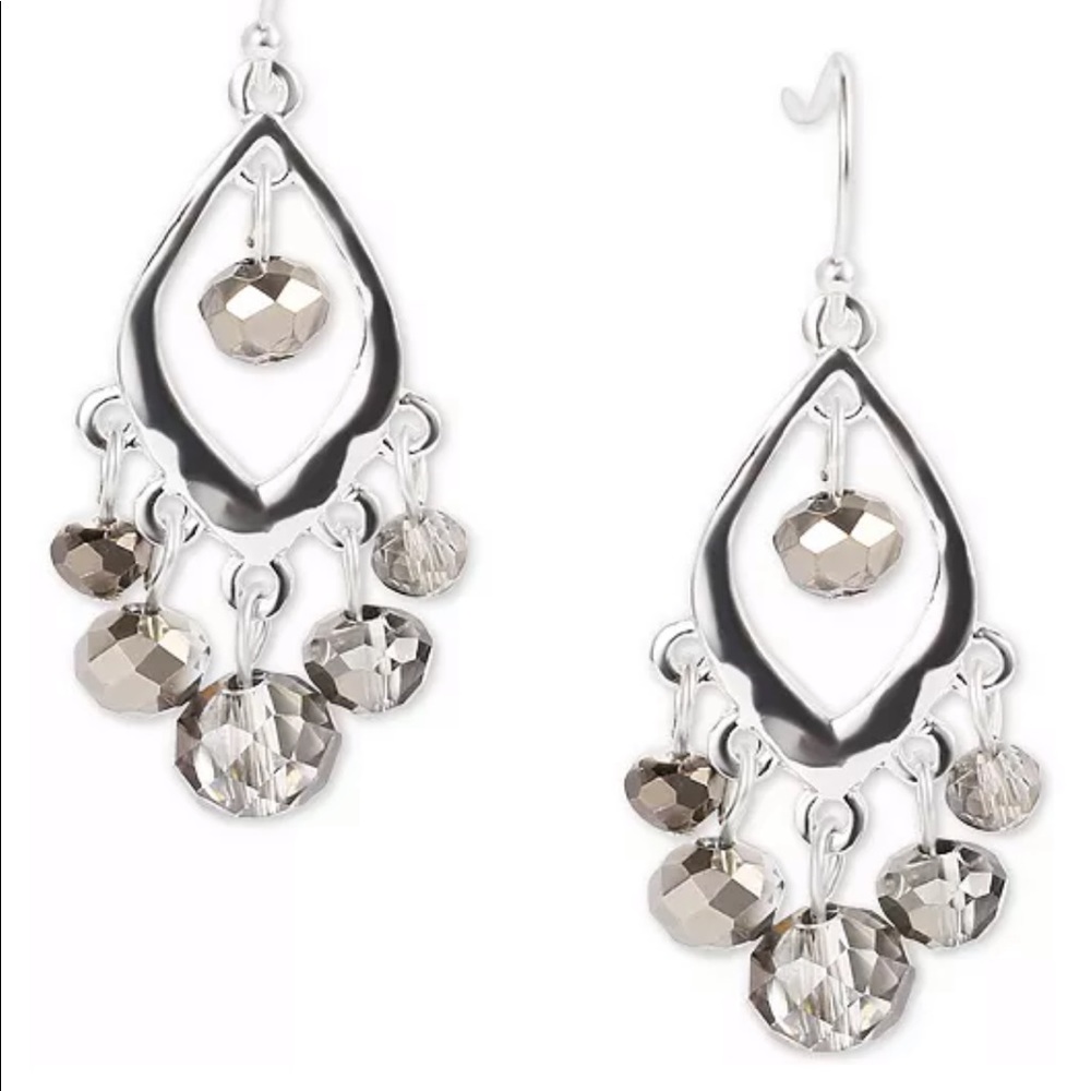 Silver tone Shaky Bead Drop Earrings